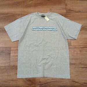 VTG ODM Don't Fight The Feeling Adult Large Shirt Joke Skater Punk Grunge Y2K